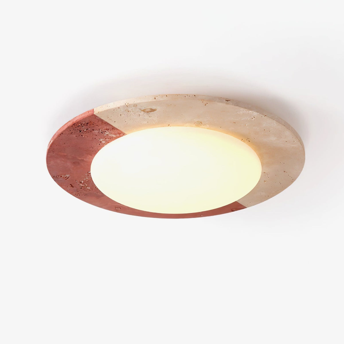 Celestial Travertine Ceiling Light – Modern Flush Mount LED Lamp