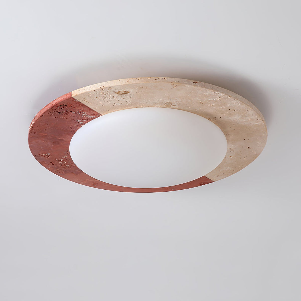 Celestial Travertine Ceiling Light – Modern Flush Mount LED Lamp