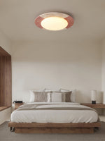 Celestial Travertine Ceiling Light – Modern Flush Mount LED Lamp