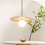 Celestial Travertine Pendant Light – Natural Stone & Gold