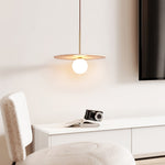 Celestial Travertine Pendant Light – Natural Stone & Gold