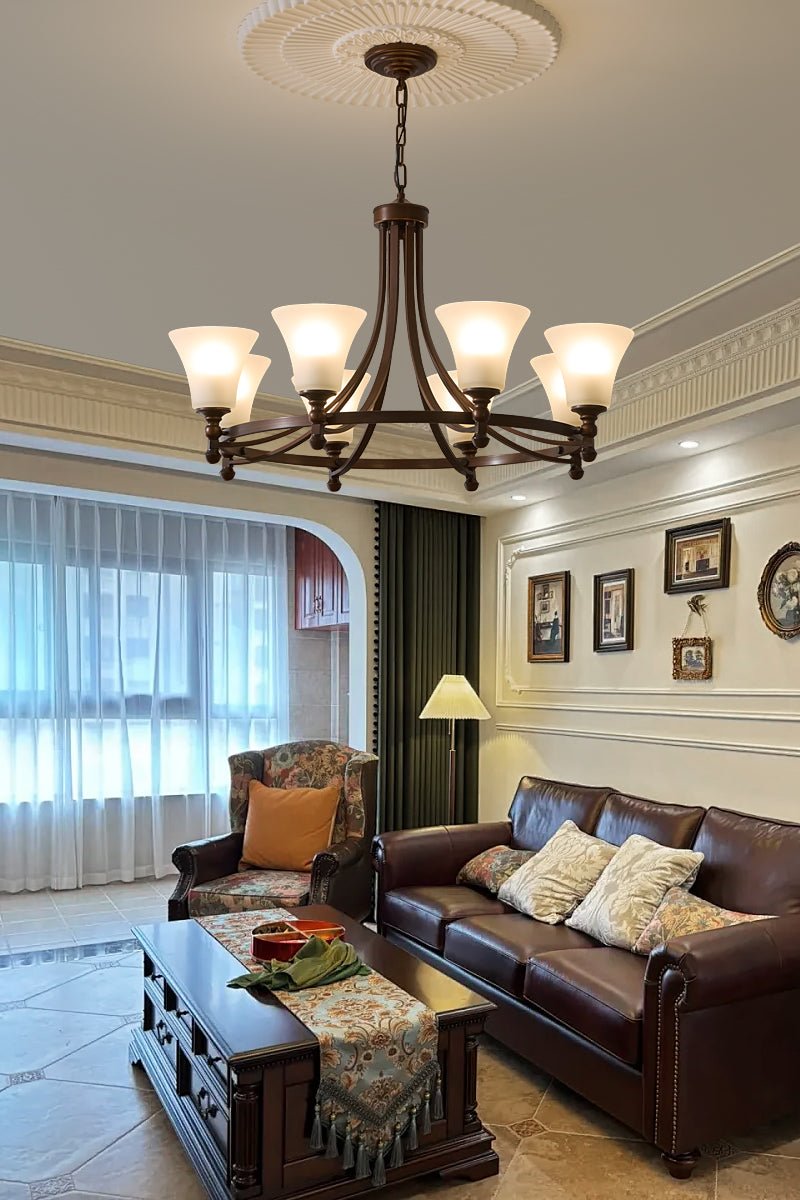 Celestine Glow Modern Glass Chandelier for Dining Room and Living Room