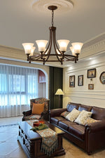 Celestine Glow Modern Glass Chandelier for Dining Room and Living Room
