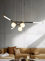 Cellar Suspension Modern LED Chandelier in Black and White
