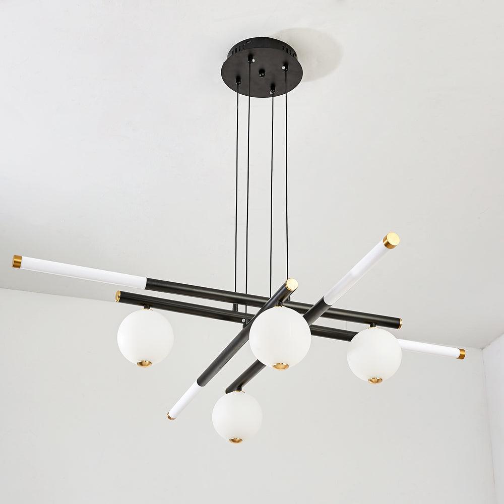 Cellar Suspension Modern LED Chandelier in Black and White