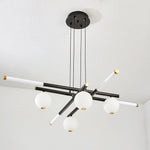 Cellar Suspension Modern LED Chandelier in Black and White