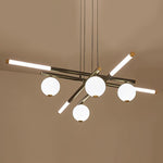 Cellar Suspension Modern LED Chandelier in Black and White