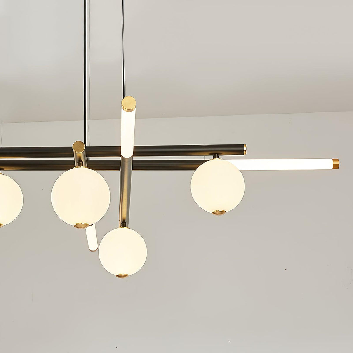 Cellar Suspension Modern LED Chandelier in Black and White