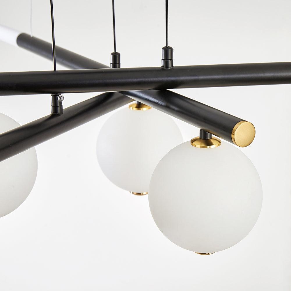 Cellar Suspension Modern LED Chandelier in Black and White