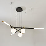 Cellar Suspension Modern LED Chandelier in Black and White