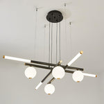 Cellar Suspension Modern LED Chandelier in Black and White