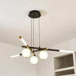 Cellar Suspension Modern LED Chandelier in Black and White