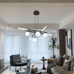 Cellar Suspension Modern LED Chandelier in Black and White