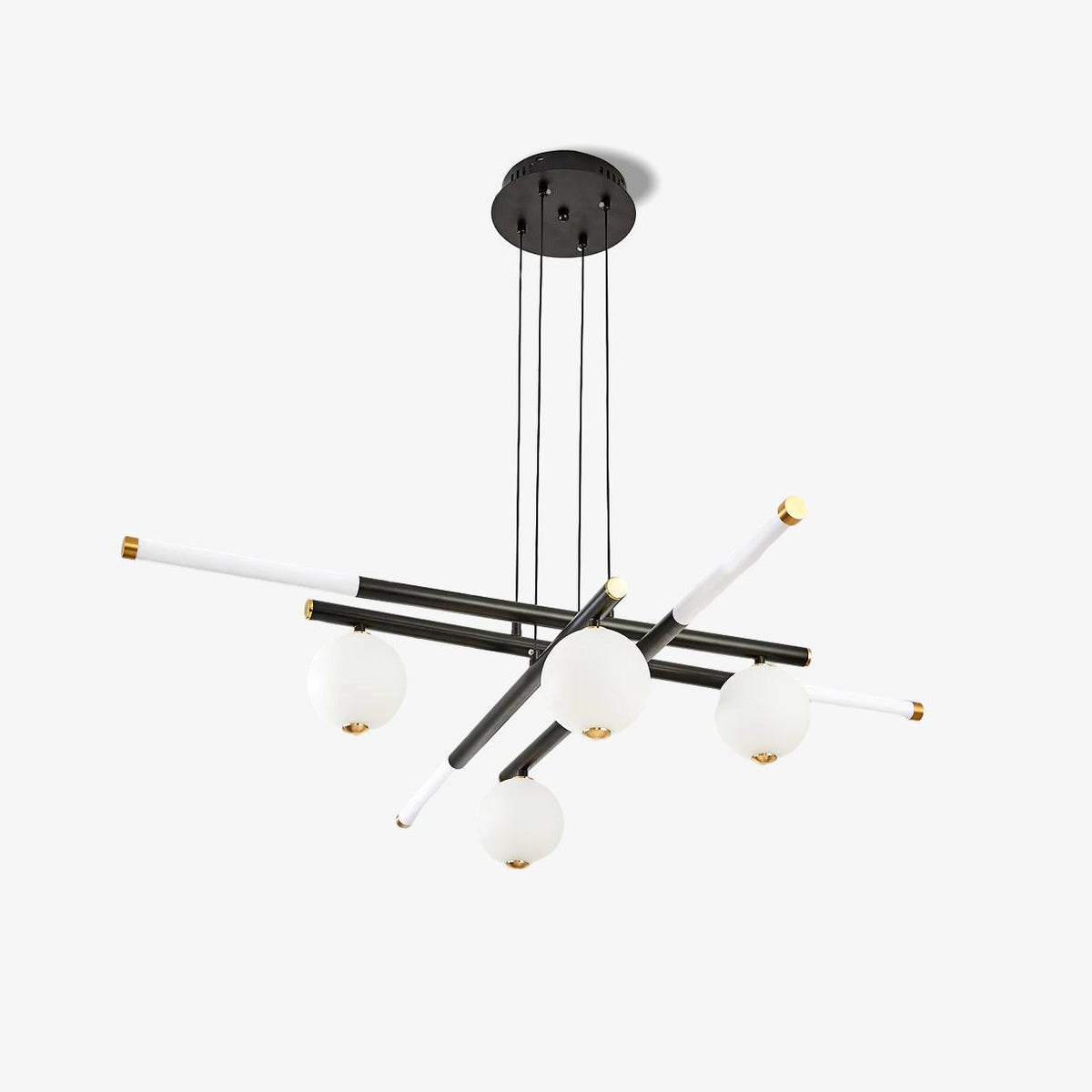 Cellar Suspension Modern LED Chandelier in Black and White