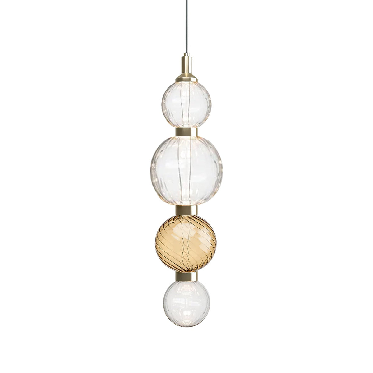 Celvara Sculptural Globe Pendant Light – Hand-Blown Glass Chandelier