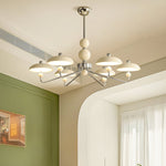 Celvara Modern Chandelier with Cream Acrylic Shades and Chrome Finish