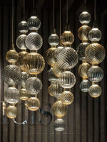 Celvara Sculptural Globe Pendant Light – Hand-Blown Glass Chandelier