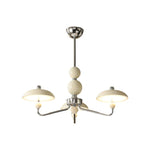 Celvara Modern Chandelier with Cream Acrylic Shades and Chrome Finish