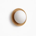 Celyra Halo Wall Sconce — Modern Wood Accent Light for Bedroom & Hallway