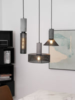 Cement Mesh Pendant Light – Industrial Designer Hanging Lamp