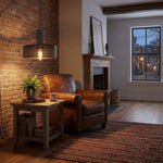Cement Mesh Pendant Light – Plug-In, Perforated Iron Shade