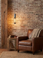 Cement Mesh Pendant Light – Plug-In, Perforated Iron Shade