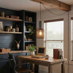 Cement Mesh Pendant Light – Plug-In, Perforated Iron Shade