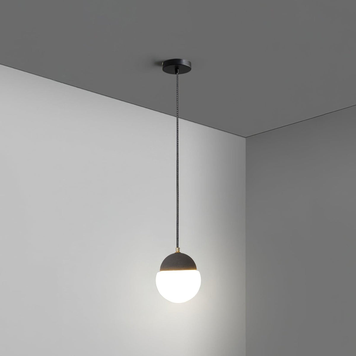 Eclipse Cement Pendant Light – Modern Minimalist Hanging Lamp for Dining & Living Spaces