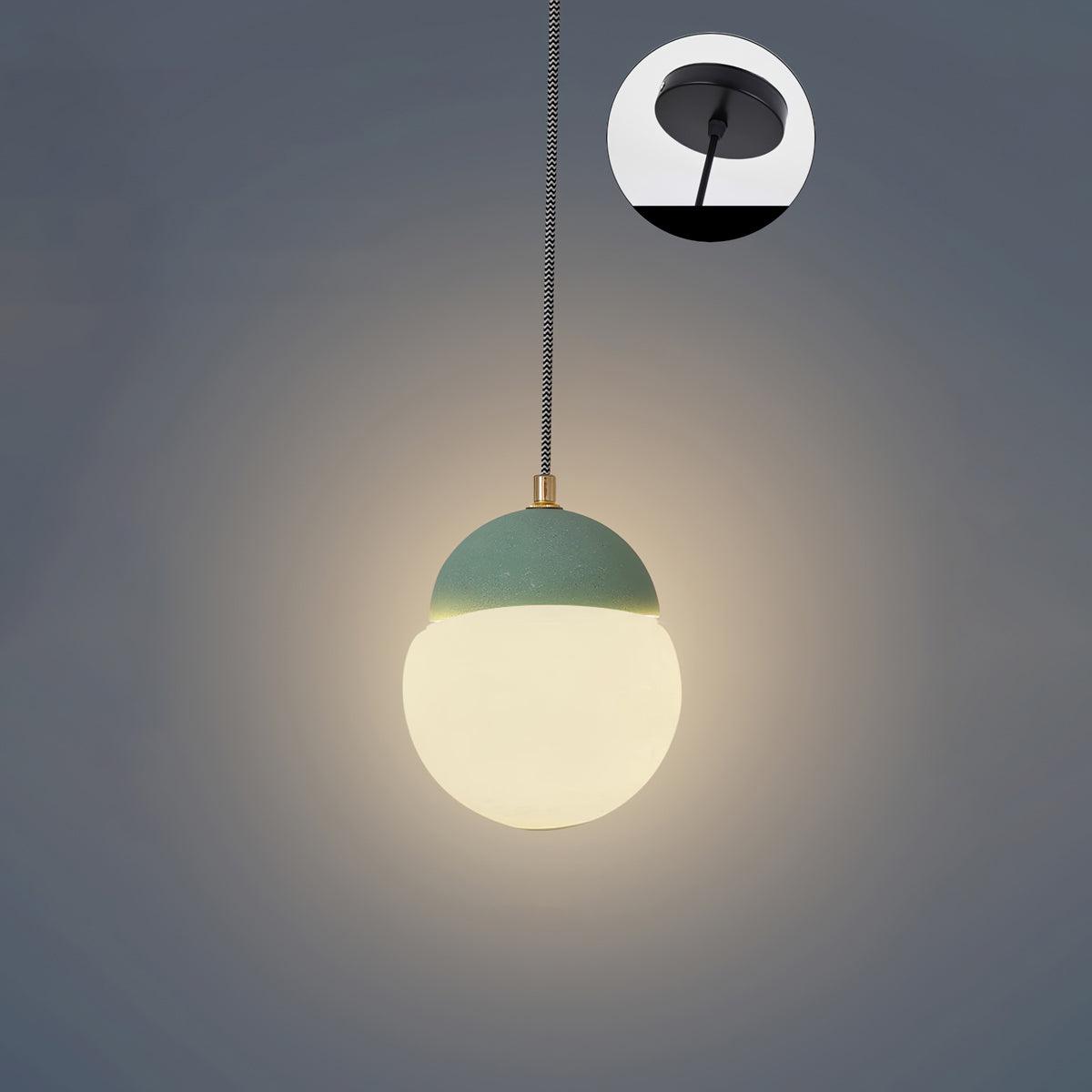 Eclipse Cement Pendant Light – Modern Minimalist Hanging Lamp for Dining & Living Spaces
