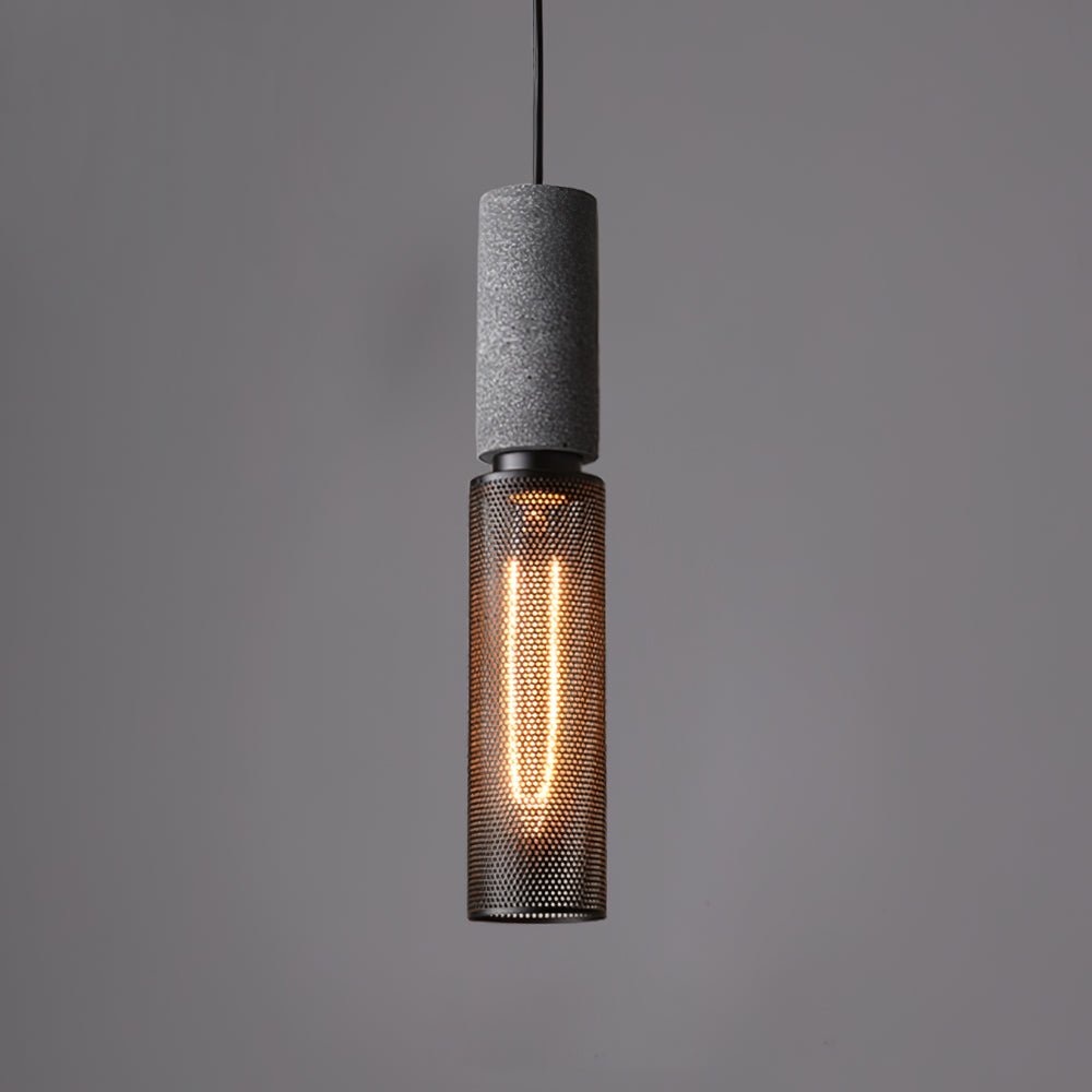 Cement Mesh Pendant Light – Industrial Designer Hanging Lamp