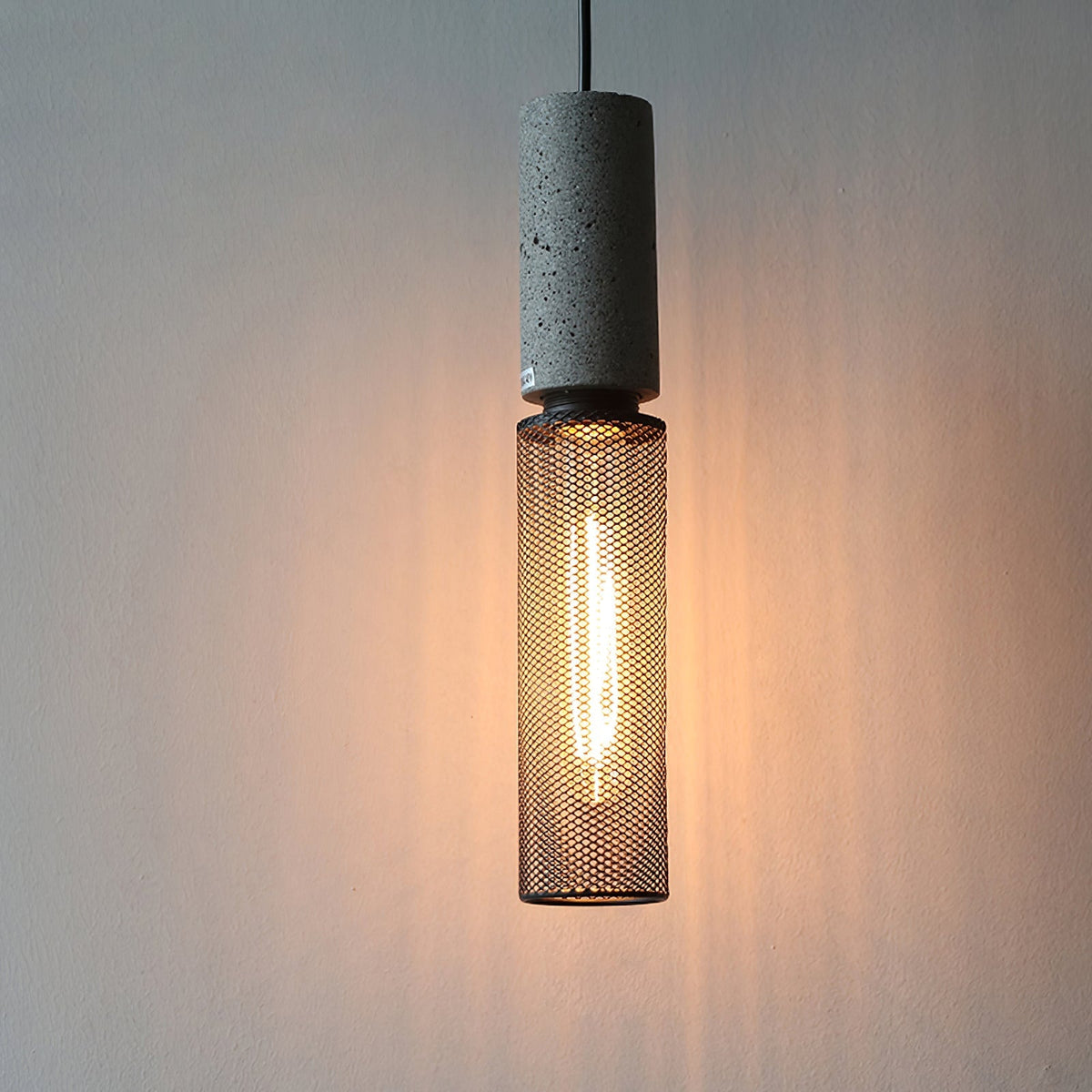 Cement Mesh Pendant Light – Industrial Designer Hanging Lamp