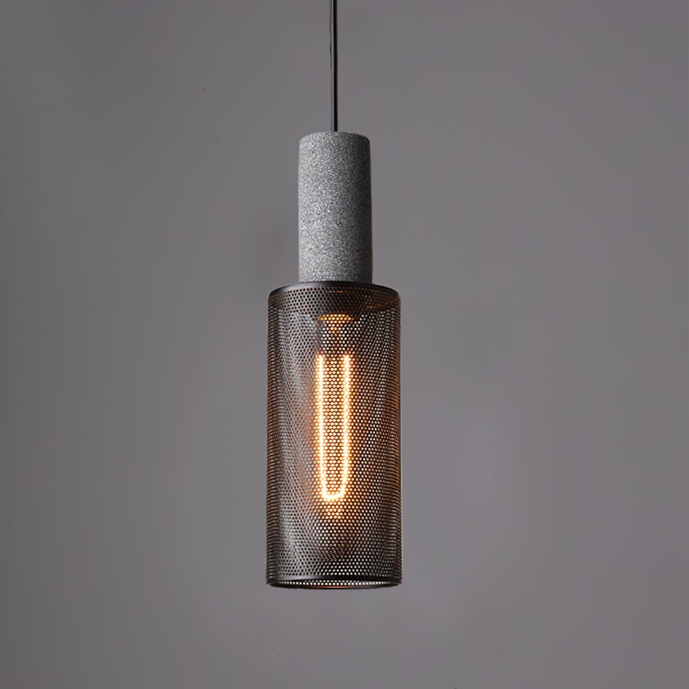 Cement Mesh Pendant Light – Industrial Designer Hanging Lamp