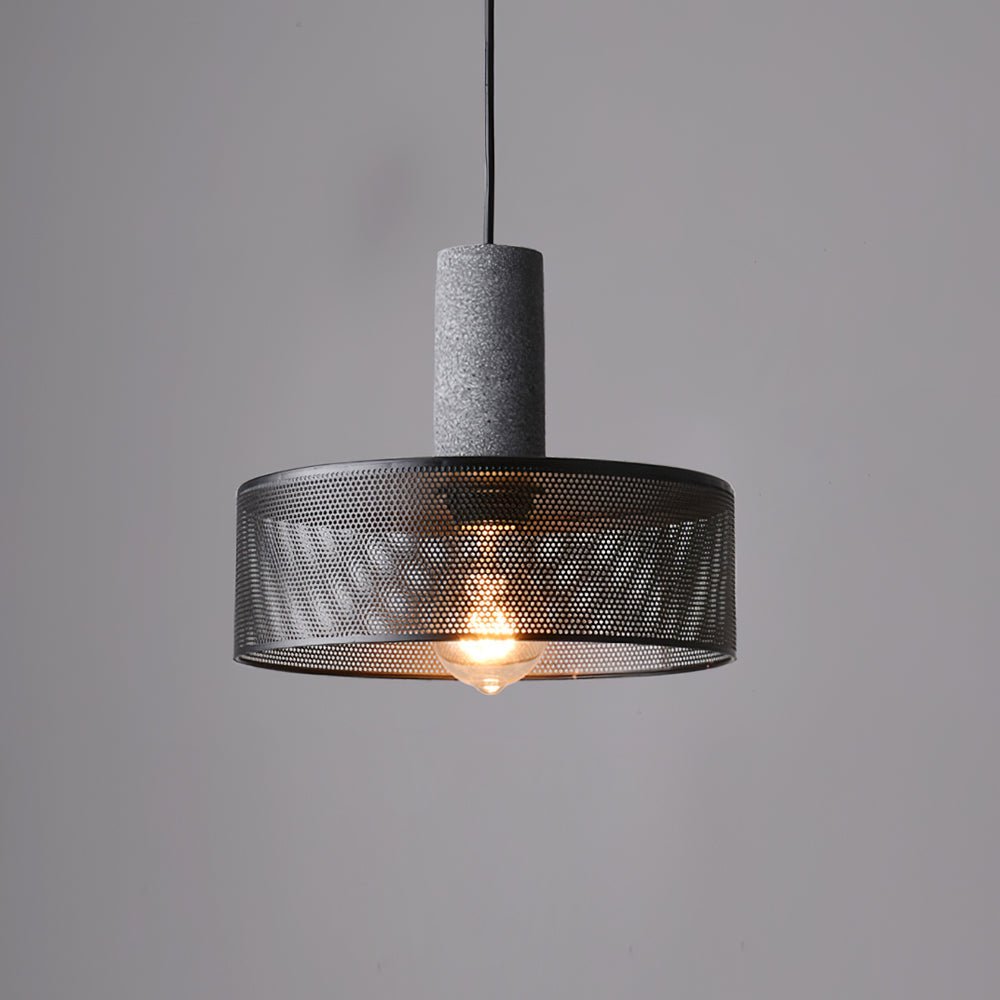 Cement Mesh Pendant Light – Industrial Designer Hanging Lamp