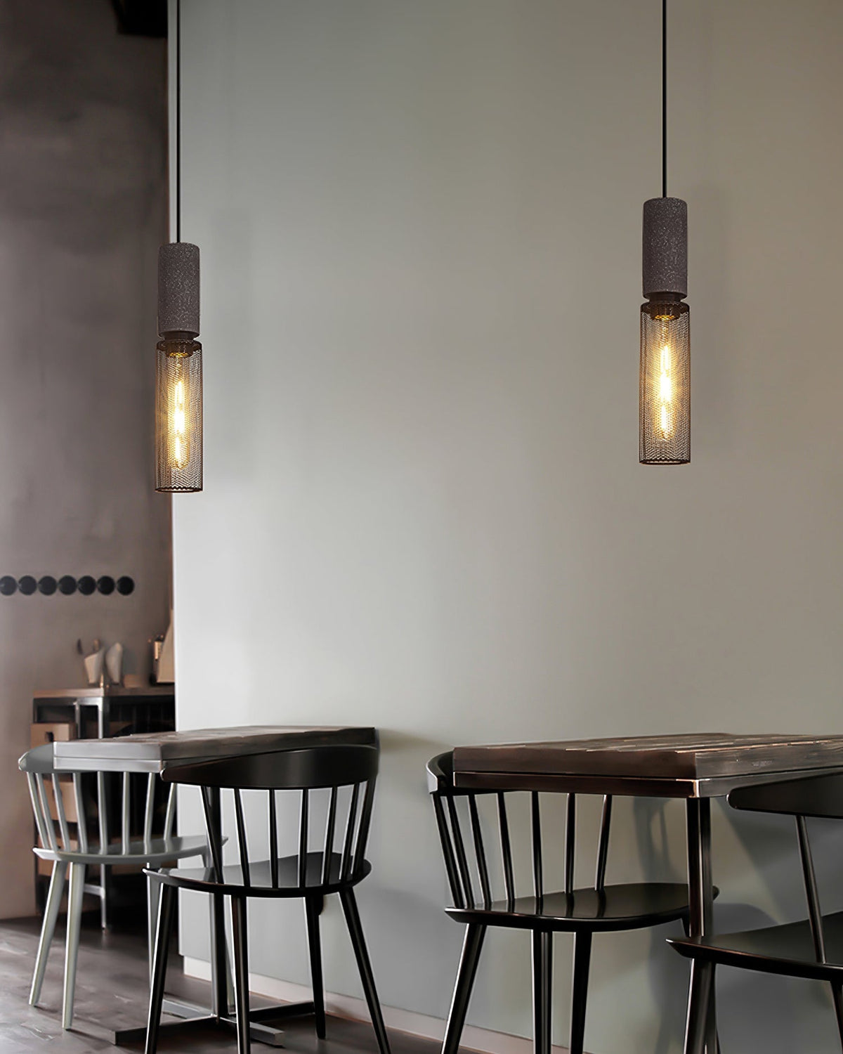 Cement Mesh Pendant Light – Industrial Designer Hanging Lamp