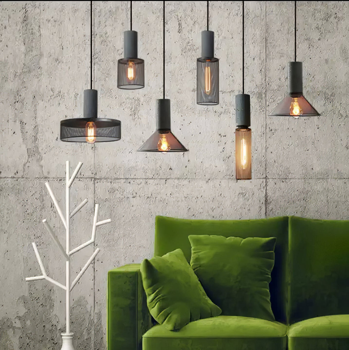 Cement Mesh Pendant Light – Industrial Designer Hanging Lamp