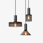 Cement Mesh Pendant Light – Industrial Designer Hanging Lamp