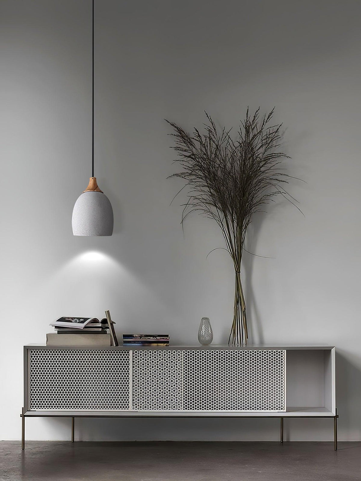 cement-solid-wood-pendant-light