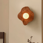 Cera Flare Sculptural Marble Wall Sconce with Warm Ambient Glow