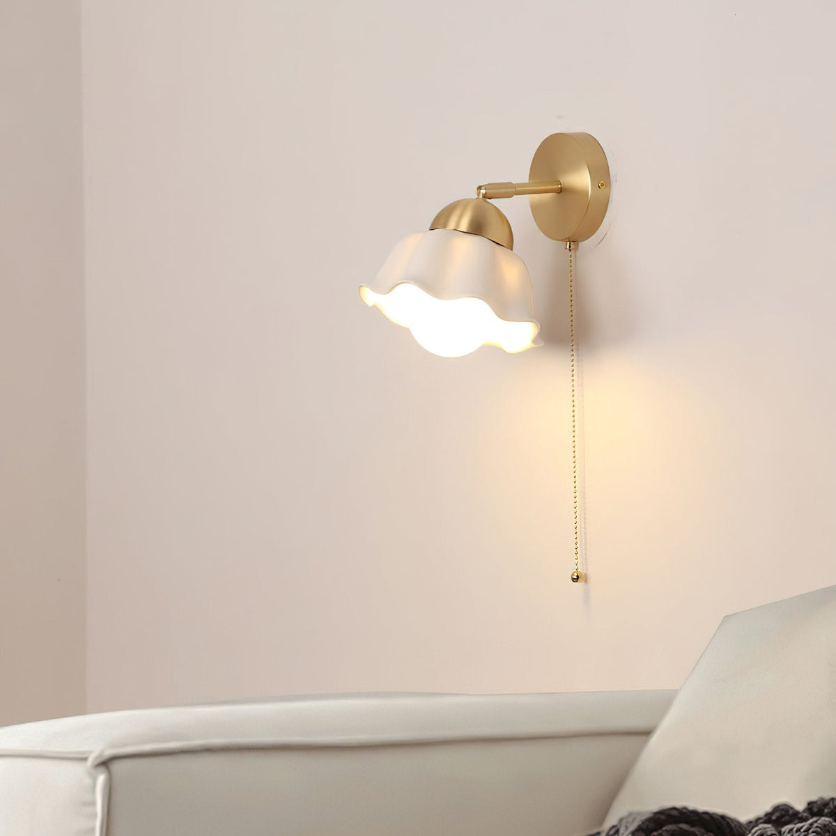 Ceramic Flower Wall Lamp
