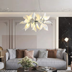 Ceramic Petal Chandelier | Modern Floral Pendant Light for Dining & Living Rooms