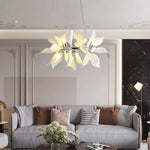 Ceramic Petal Chandelier | Modern Floral Pendant Light for Dining & Living Rooms