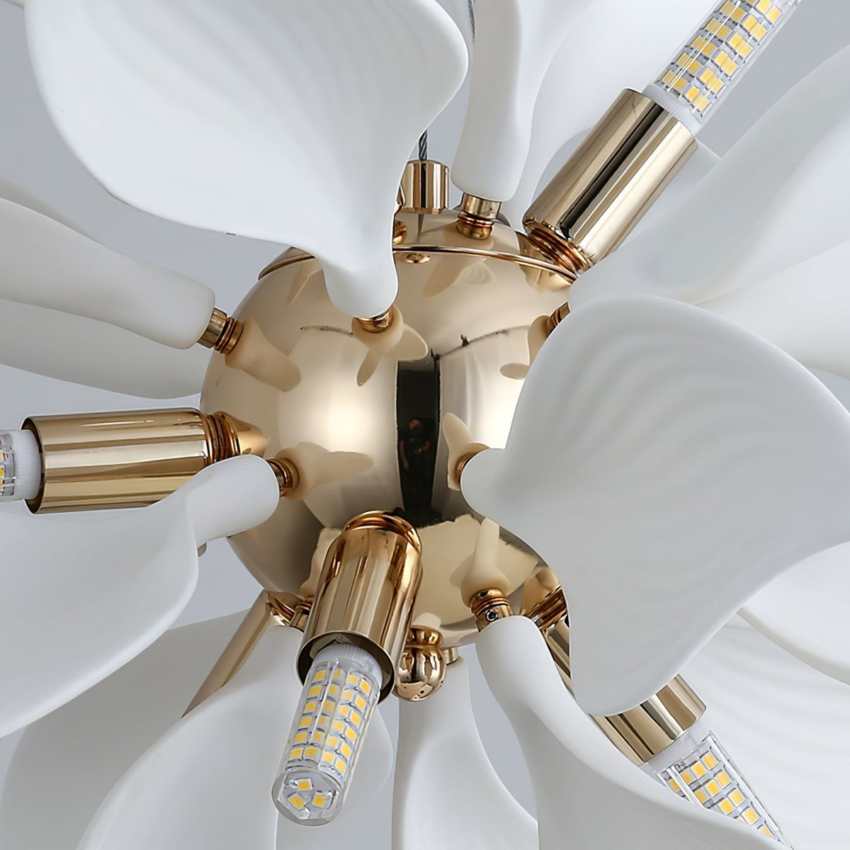 Ceramic Petal Chandelier | Modern Floral Pendant Light for Dining & Living Rooms