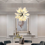 Ceramic Petal Chandelier | Modern Floral Pendant Light for Dining & Living Rooms