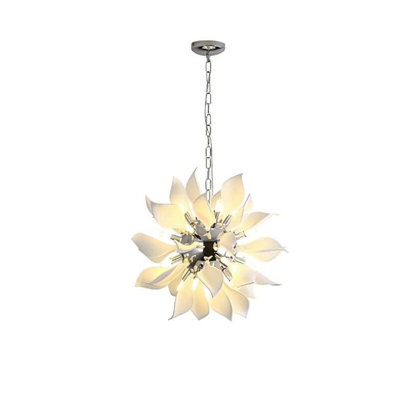 Ceramic Petal Chandelier | Modern Floral Pendant Light for Dining & Living Rooms
