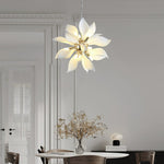 Ceramic Petal Chandelier | Modern Floral Pendant Light for Dining & Living Rooms