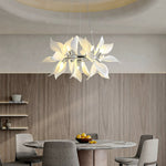 Ceramic Petal Chandelier | Modern Floral Pendant Light for Dining & Living Rooms