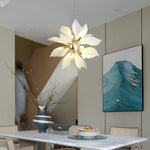Ceramic Petal Chandelier | Modern Floral Pendant Light for Dining & Living Rooms