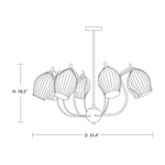 ceramic-ribbed-chandelier