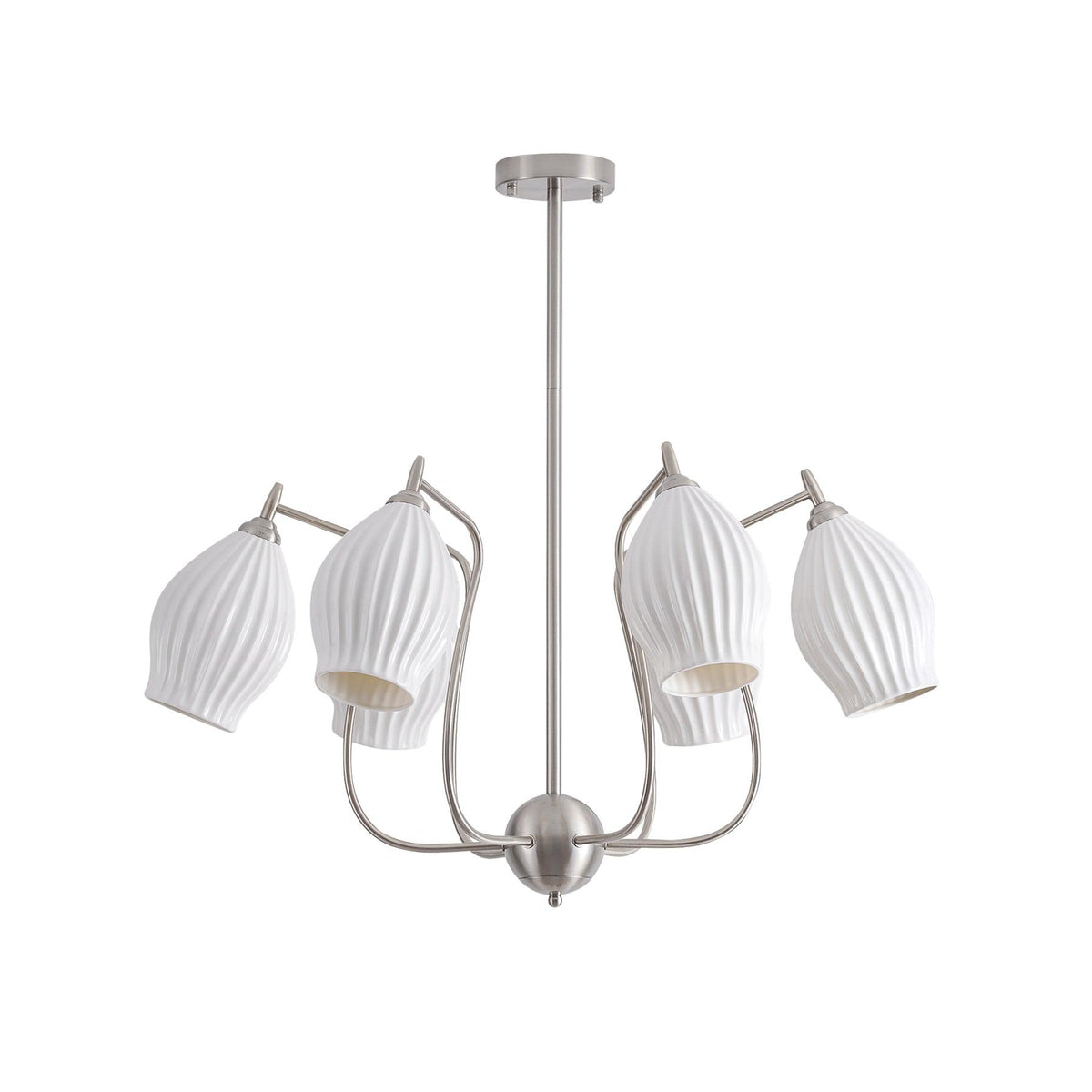 ceramic-ribbed-chandelier