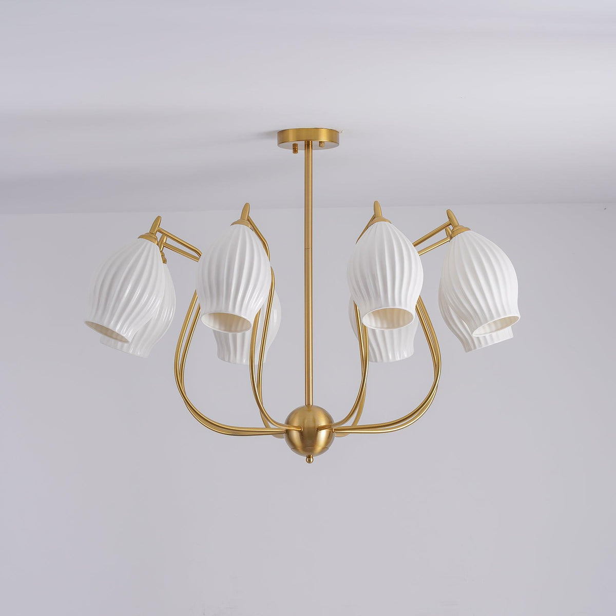 ceramic-ribbed-chandelier